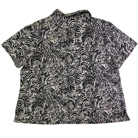 Notations Top With Attached Camisole Woman's Size 3XL Black White Geometric - Picture 3 of 11